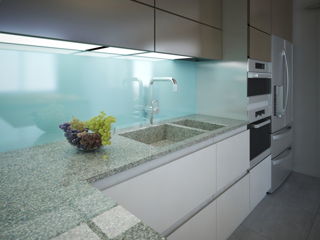 Küchenrückwand aus Glas, hygienisch stilvoll und schön